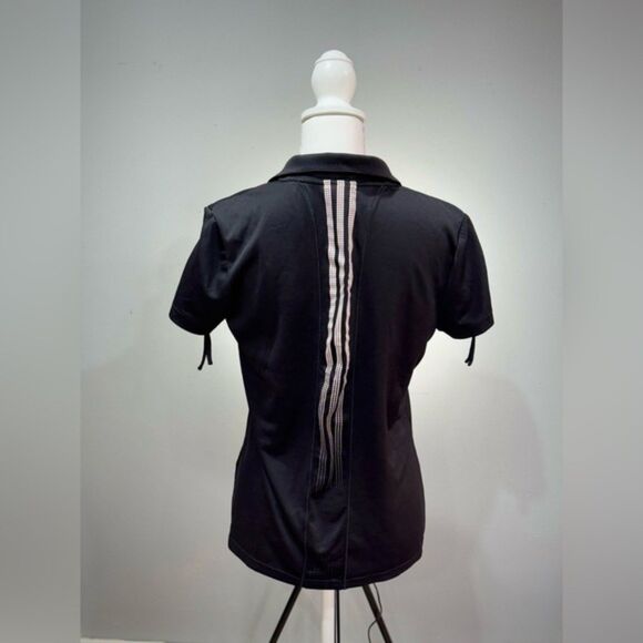 SALE! Women’s Black Adidas S/S Polo Top Size L EUC - Picture 2 of 6